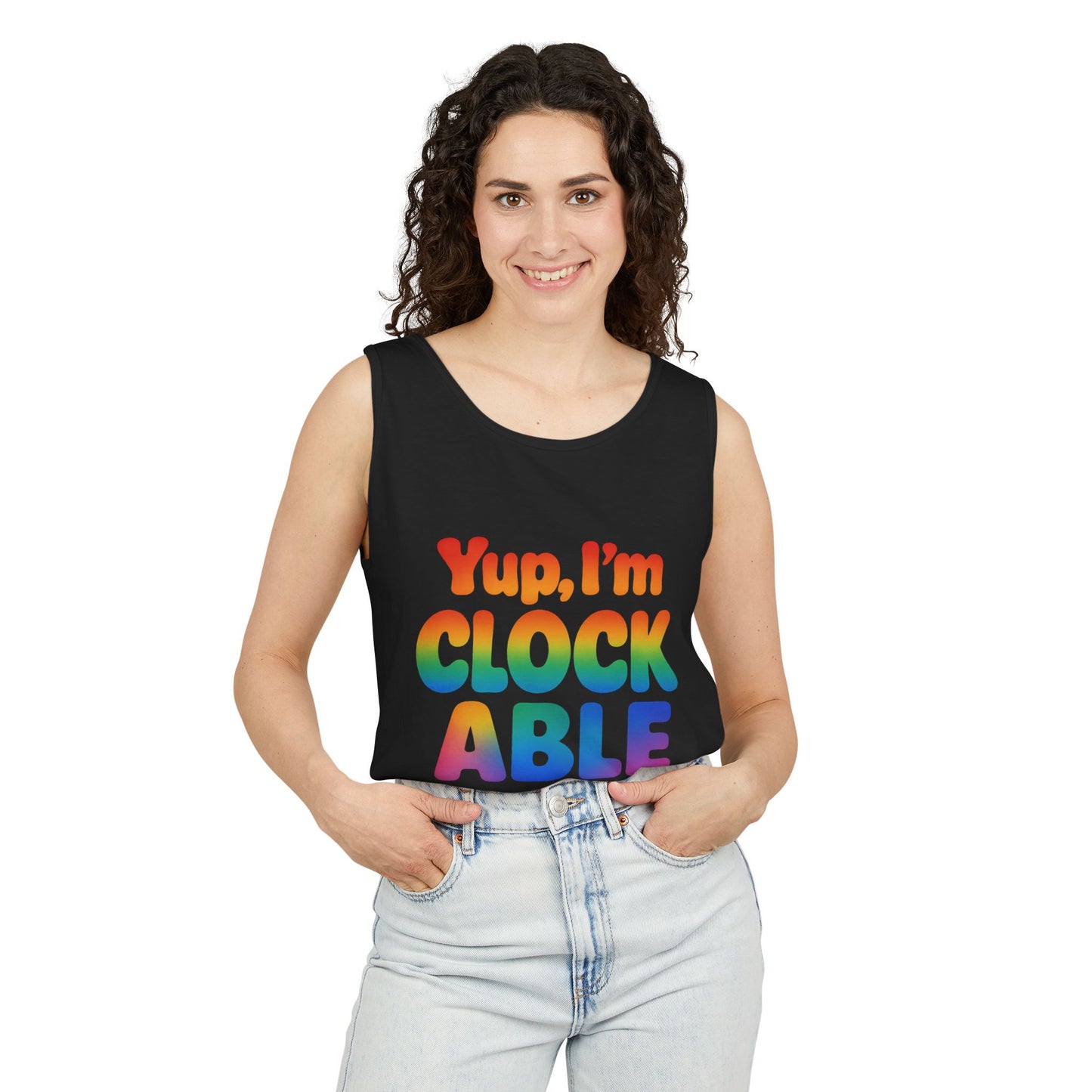 Unisex The "I'm CLOCKABLE" Pride Tank Top