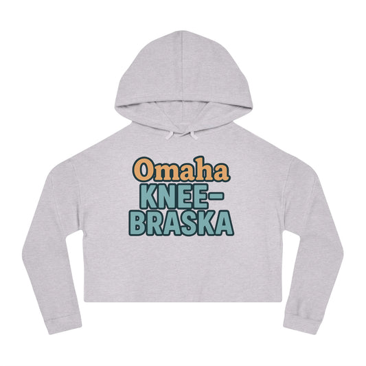 "Omaha KNEE-Braska" Cropped Hoodie for Women