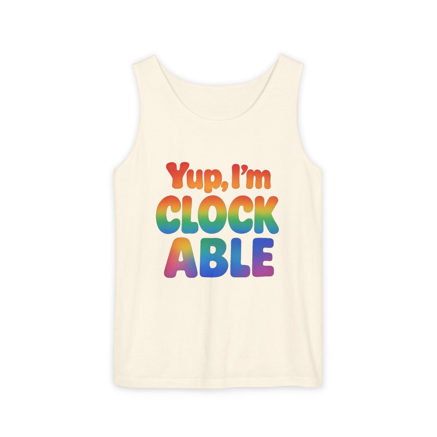 Unisex The "I'm CLOCKABLE" Pride Tank Top