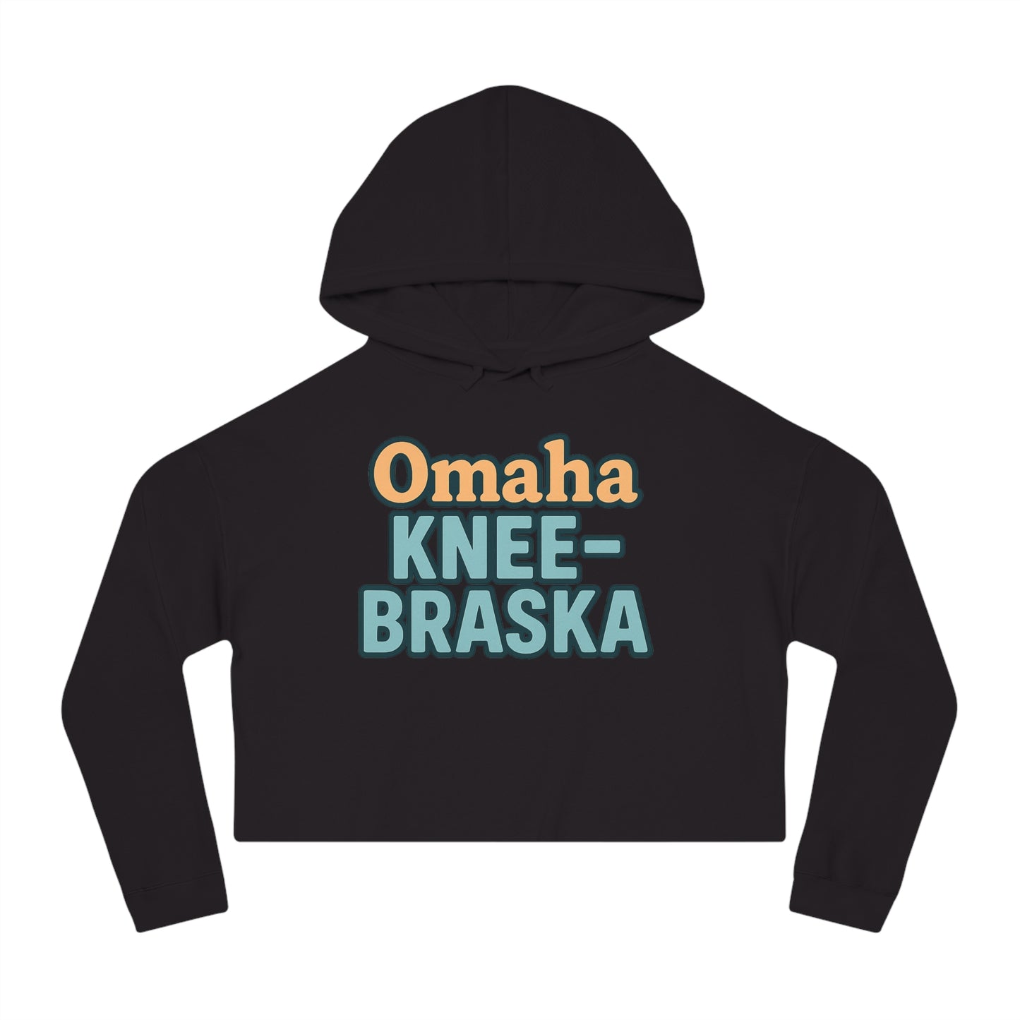 "Omaha KNEE-Braska" Cropped Hoodie for Women