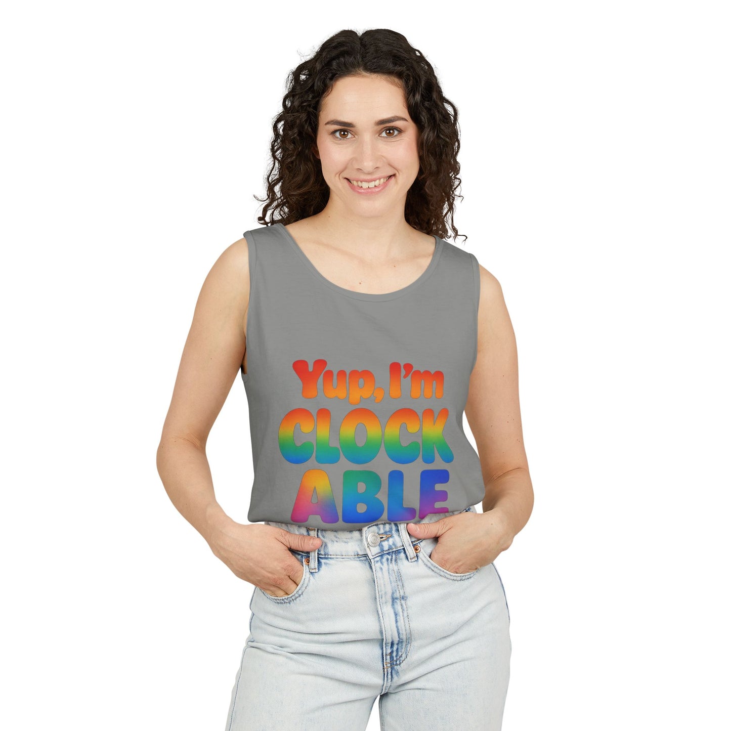 Unisex The "I'm CLOCKABLE" Pride Tank Top
