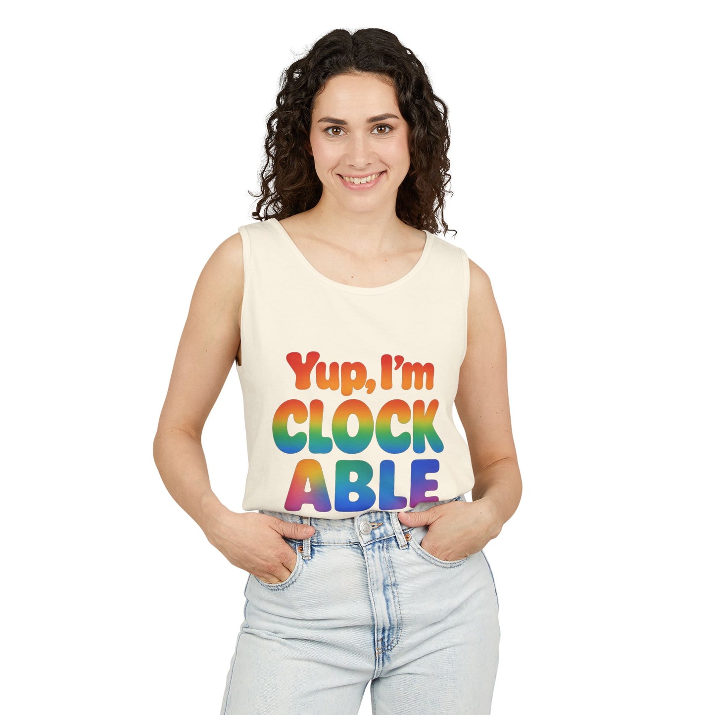 Unisex The "I'm CLOCKABLE" Pride Tank Top