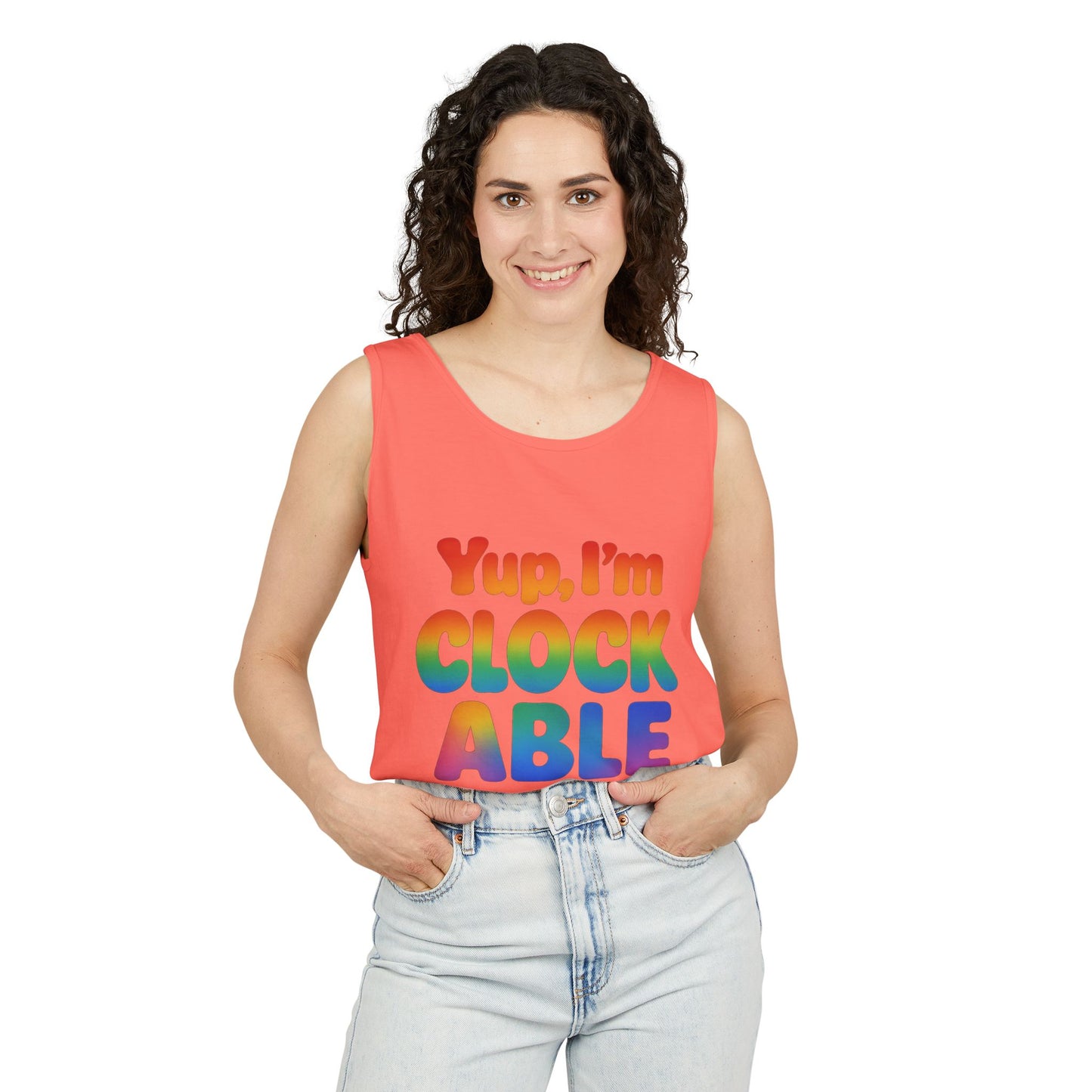 Unisex The "I'm CLOCKABLE" Pride Tank Top