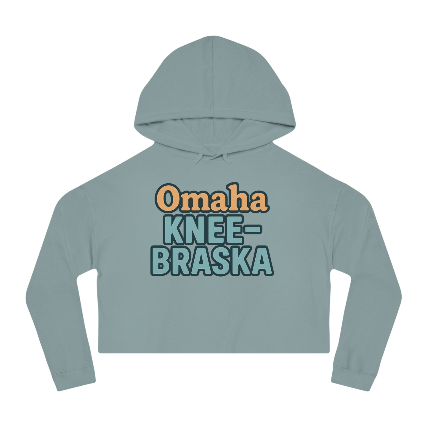 "Omaha KNEE-Braska" Cropped Hoodie for Women