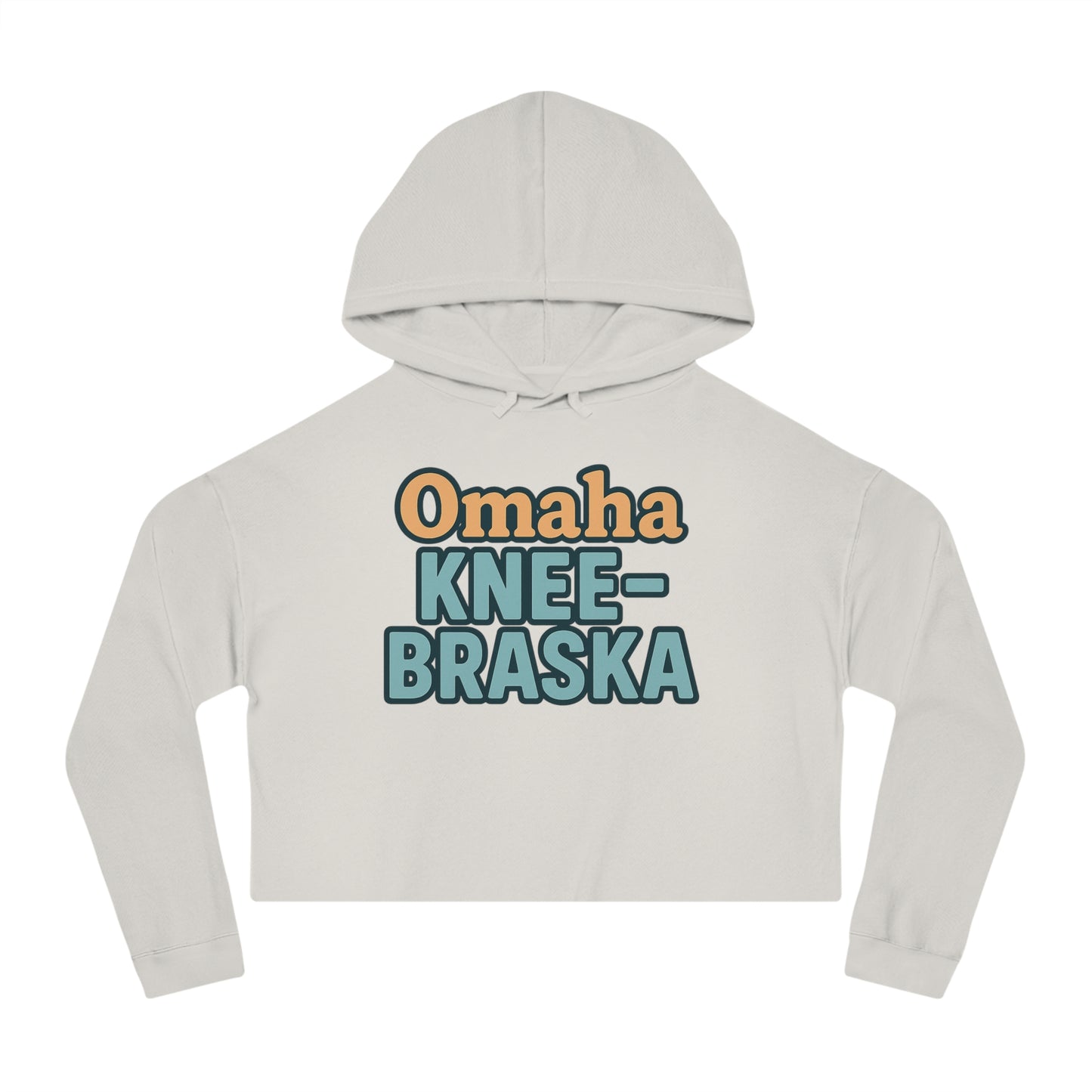 "Omaha KNEE-Braska" Cropped Hoodie for Women